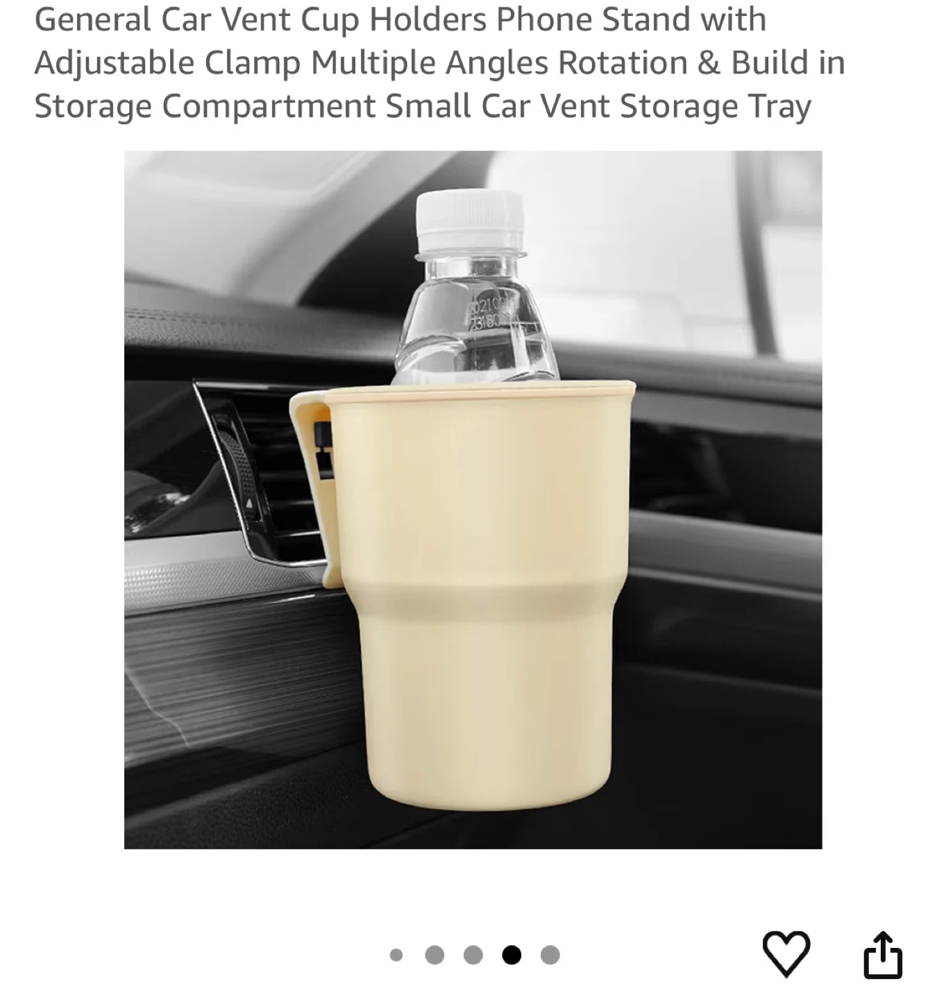 Car Vent Cup Holder & Phone Stand with Storage Compartment - photo 2