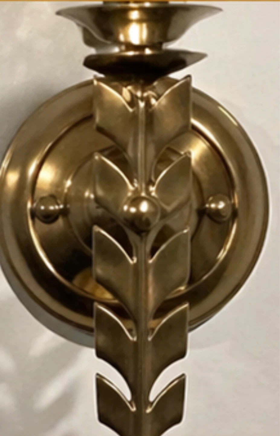 Mosaic Glass and Brass Sconce Lamp - photo 3