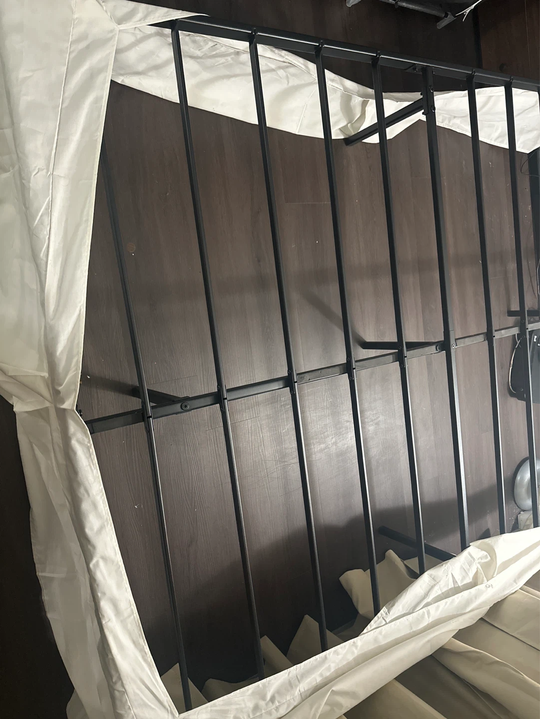Black Metal Queen size Bed Frame - photo 3