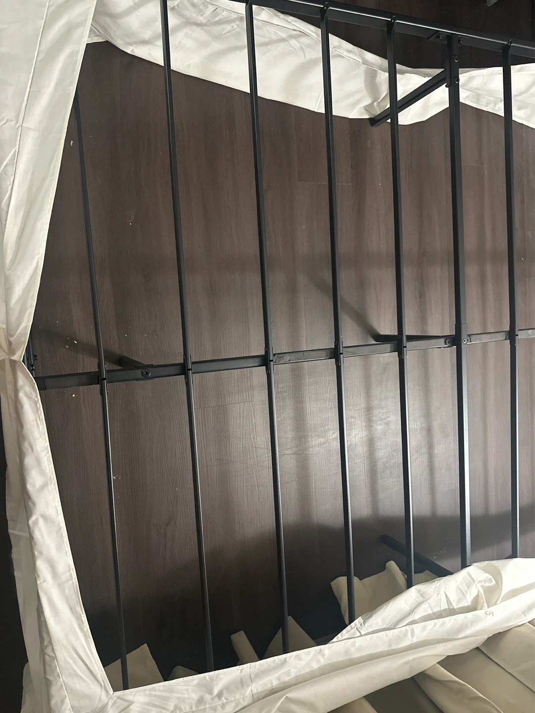 Black Metal Queen size Bed Frame - photo 2