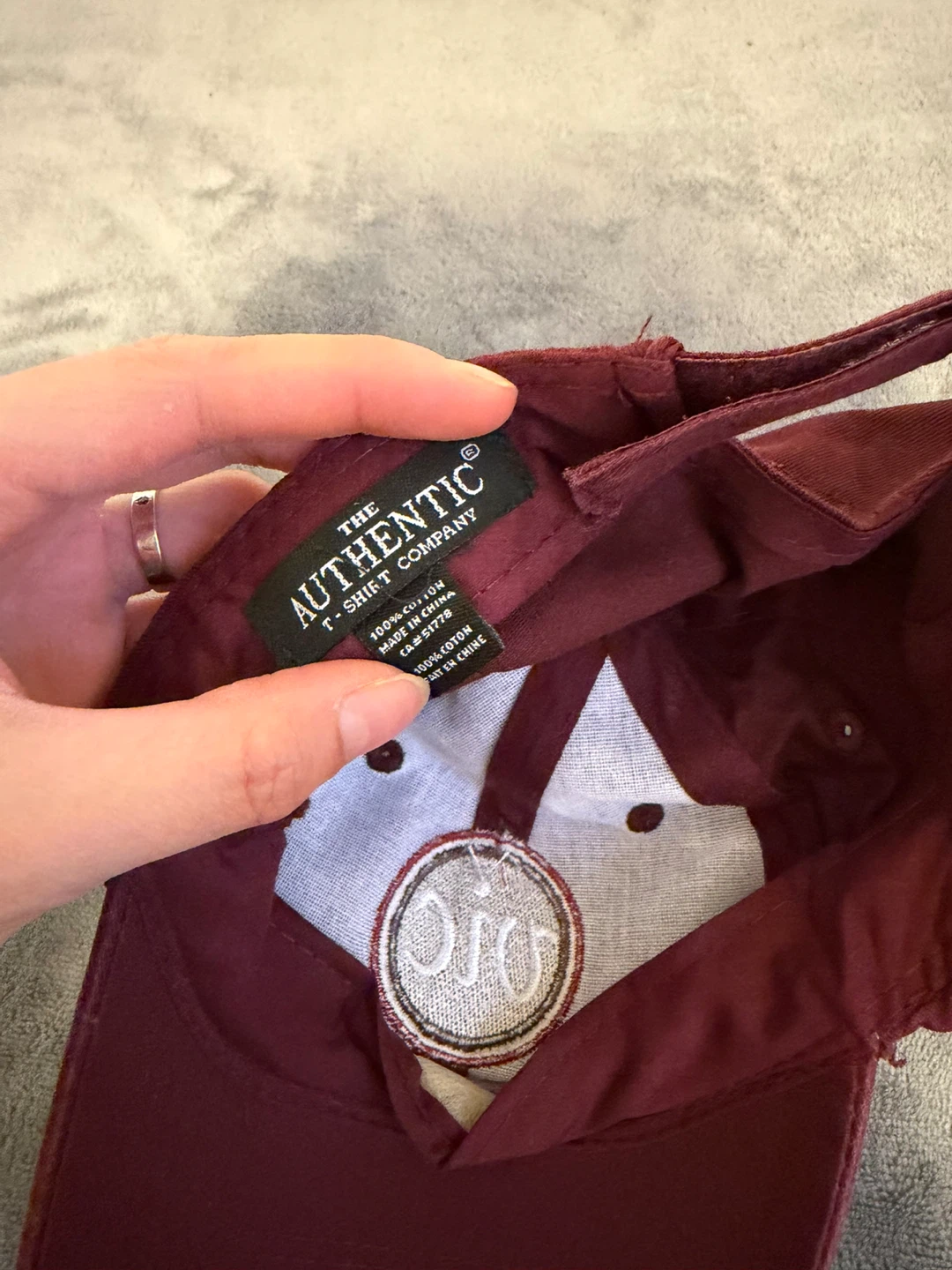 The Authentic  Baseball Cap - Burgundy - photo 4
