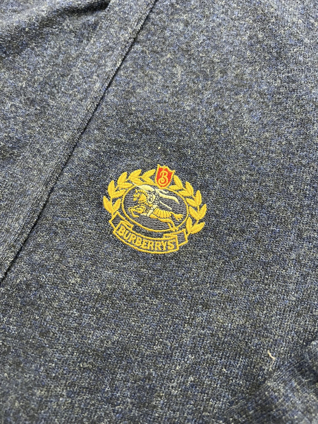 Burberry's Blue 100% Geelong Lambswool Cardigan - Size 40 - photo 2