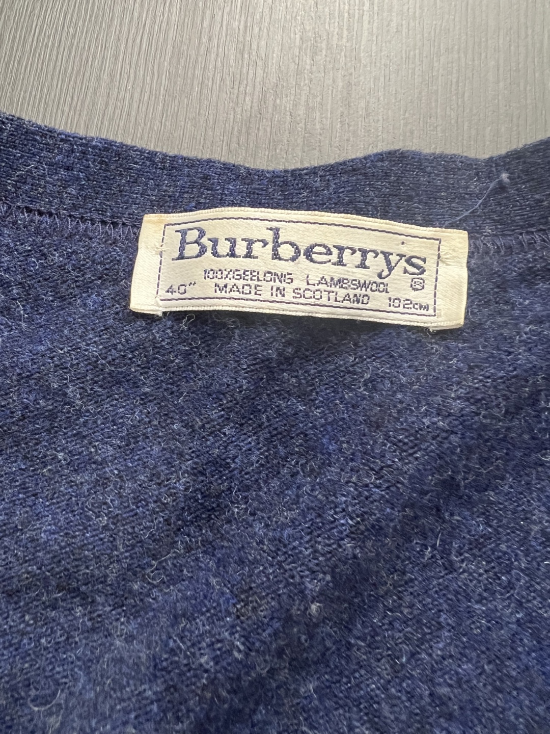 Burberry's Blue 100% Geelong Lambswool Cardigan - Size 40 - photo 3
