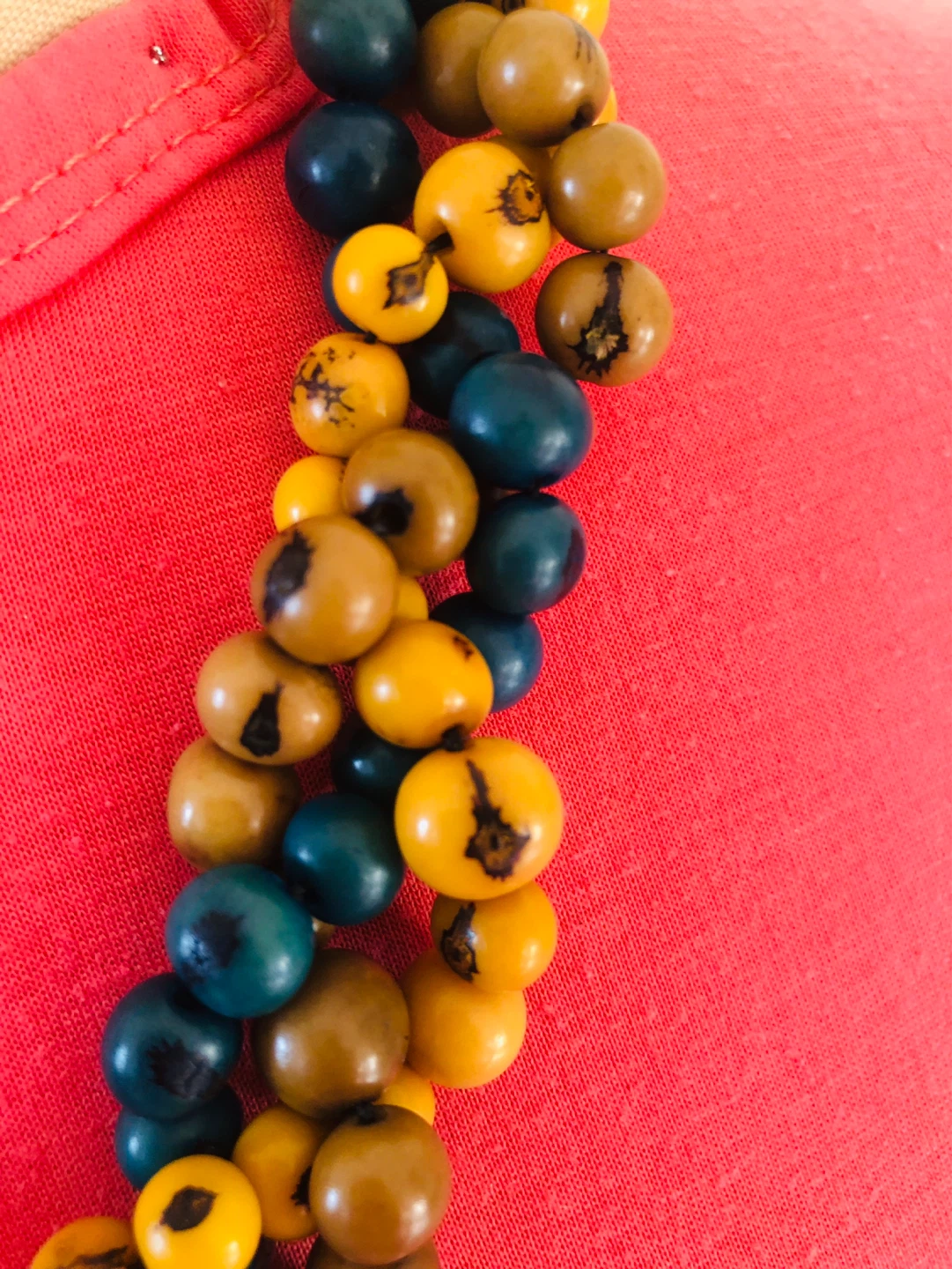 Peruvian Acai Seed Beads with Orange Peel - photo 3