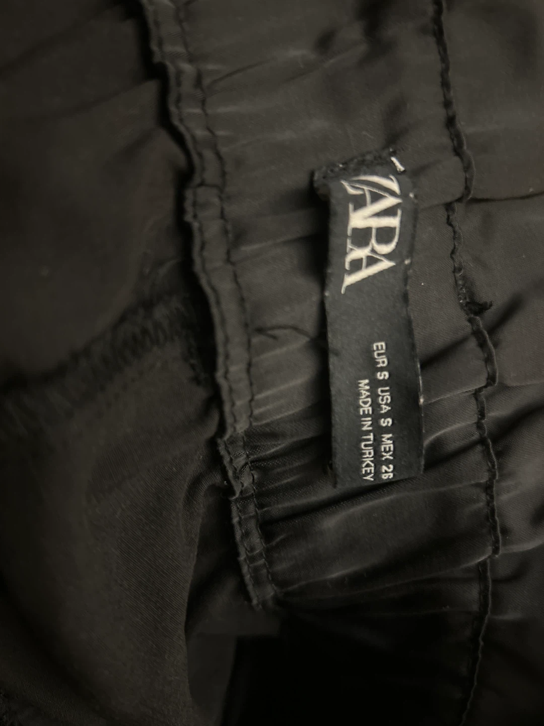 Zara Black High-Waisted Paperbag Shorts Size S - photo 4