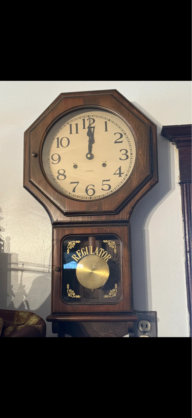 31 Day Regulator Wall Clock