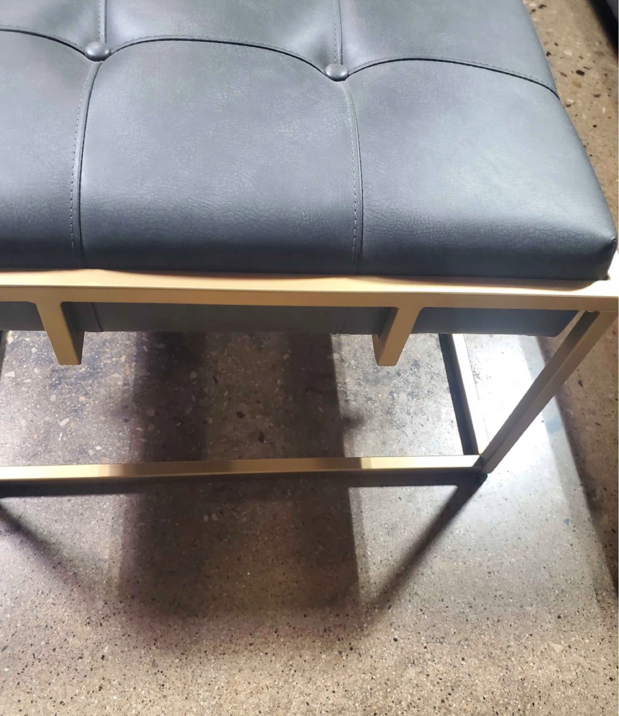 New Gray and Gold Tufted Modern Coffee Table - photo 3