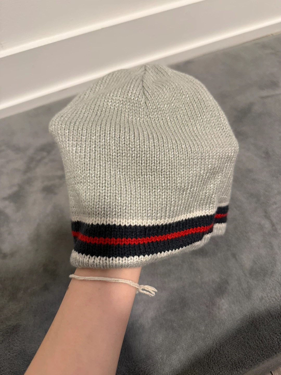 Old Navy Grey Striped Beanie - One Size - photo 2