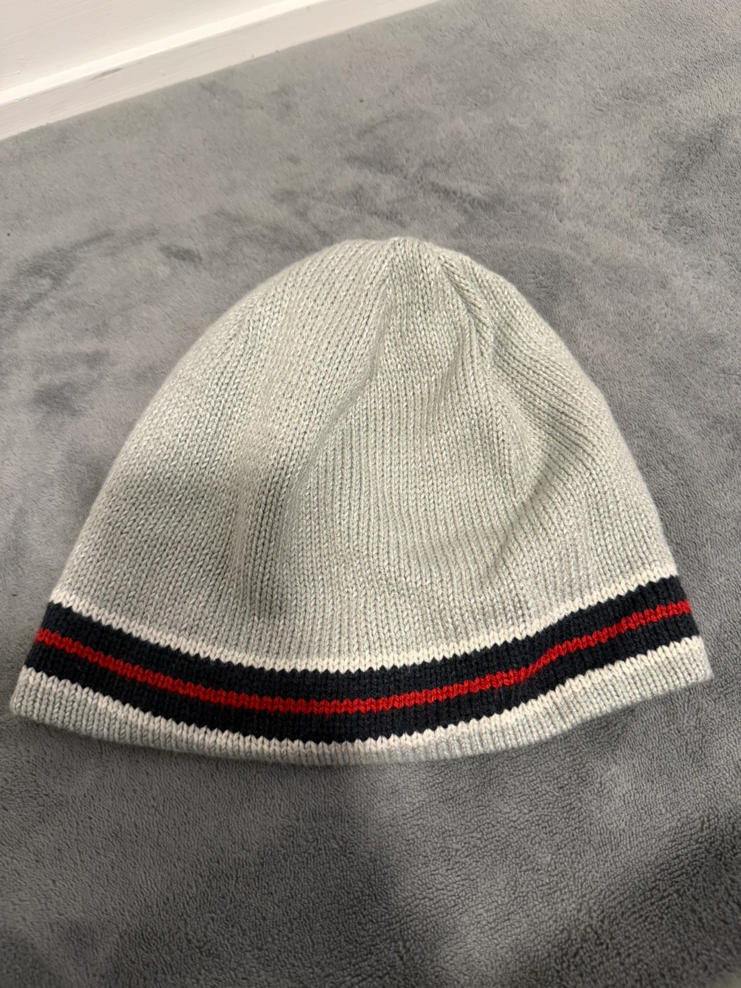 Old Navy Grey Striped Beanie - One Size