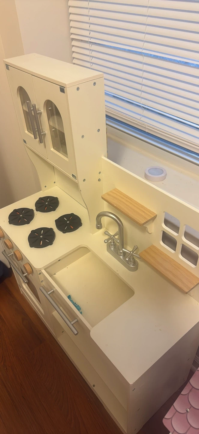 Kid's Wooden Play Kitchen - Cream - photo 2
