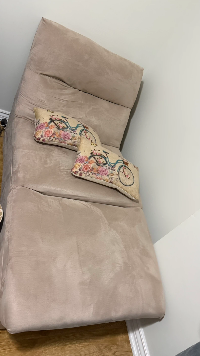 Beige Chaise Lounge with Decorative Pillows - photo 2