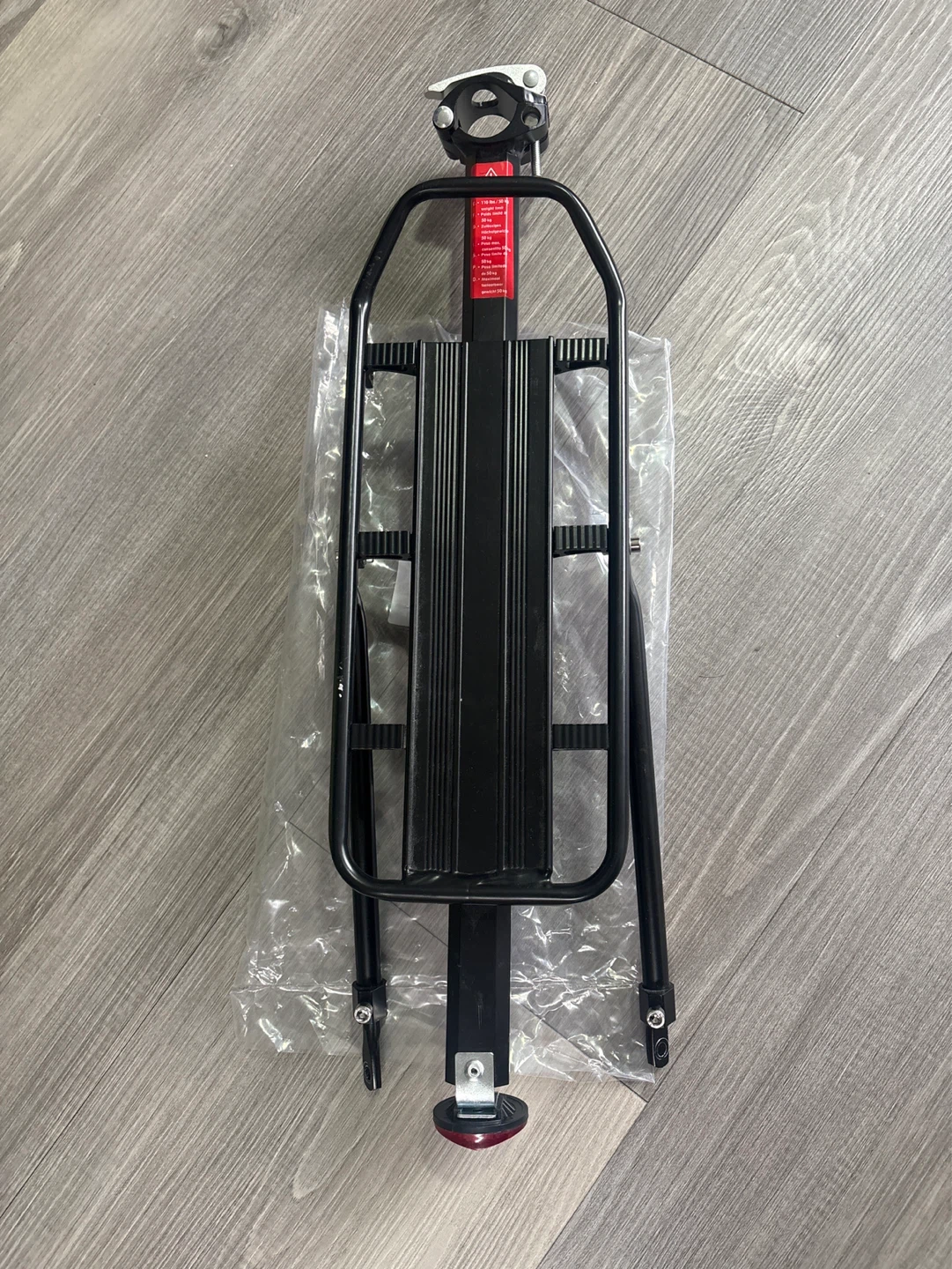 Black Bicycle Rear Rack