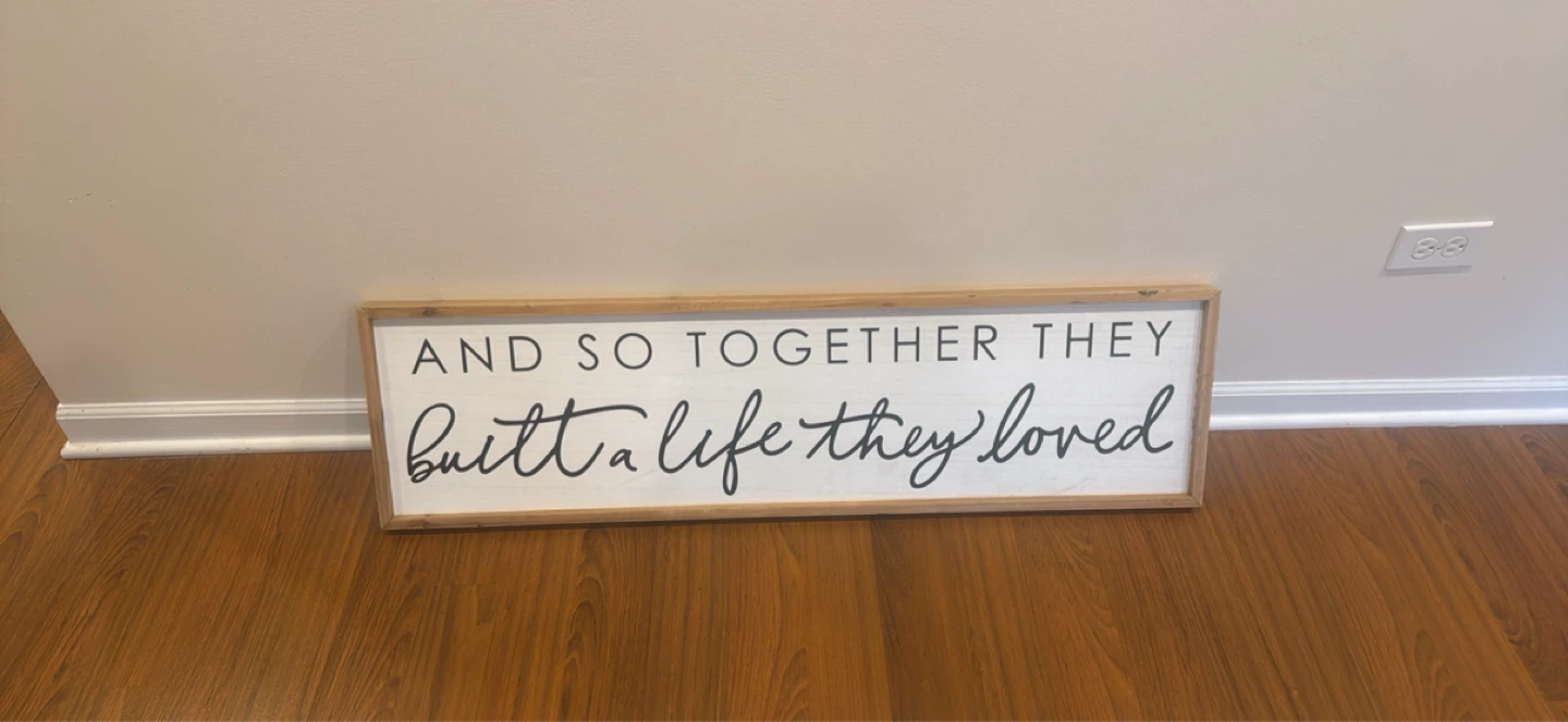 Wall Art "And so together they built a life they loved"