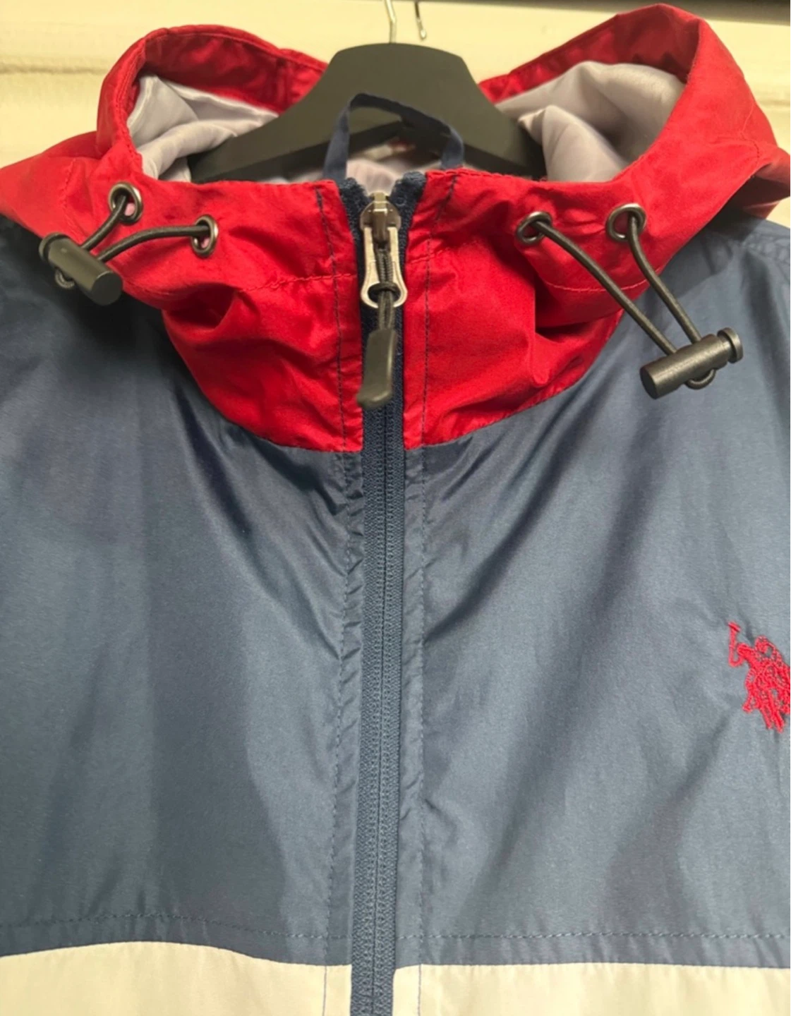 Youth Polo Assn. Colorblock Hooded Windbreaker Jacket Size S - photo 4