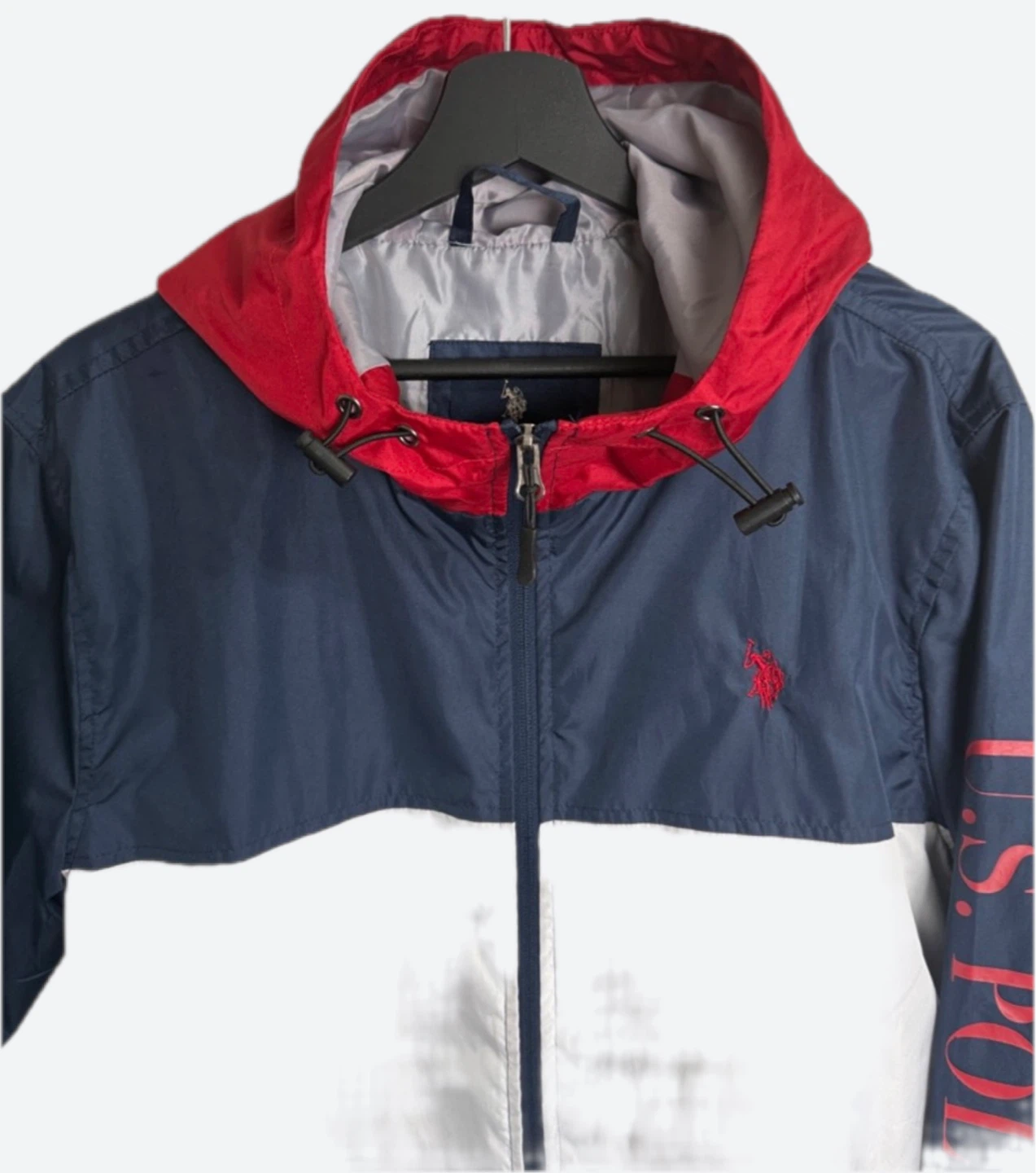 Youth Polo Assn. Colorblock Hooded Windbreaker Jacket Size S - photo 2