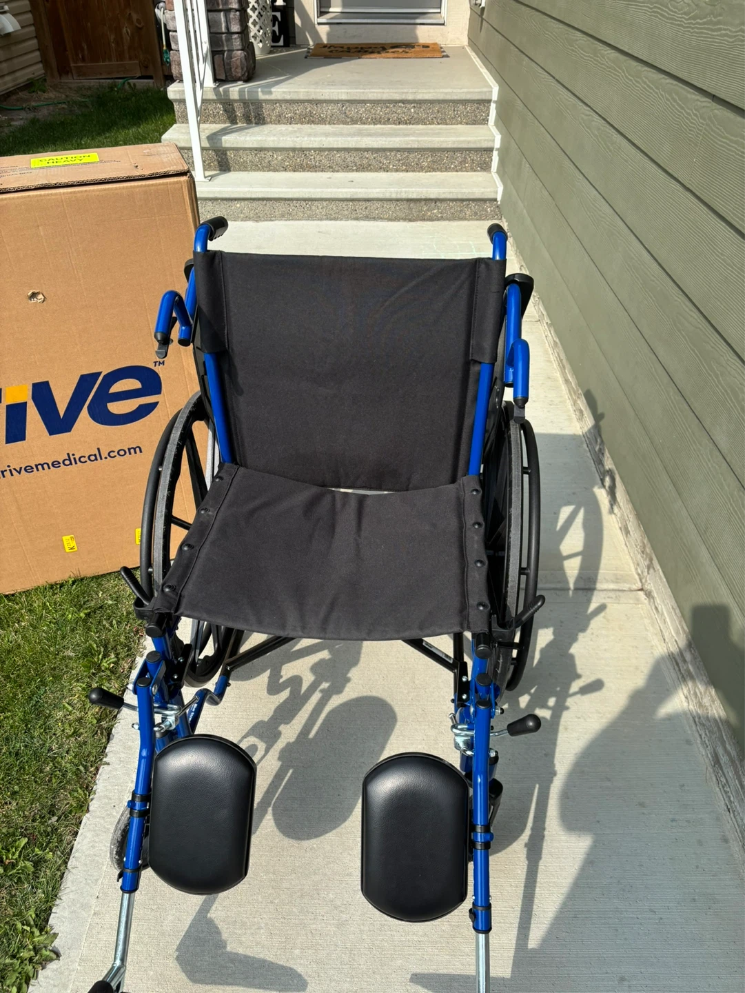 Drive Medical Blue Transport Wheelchair