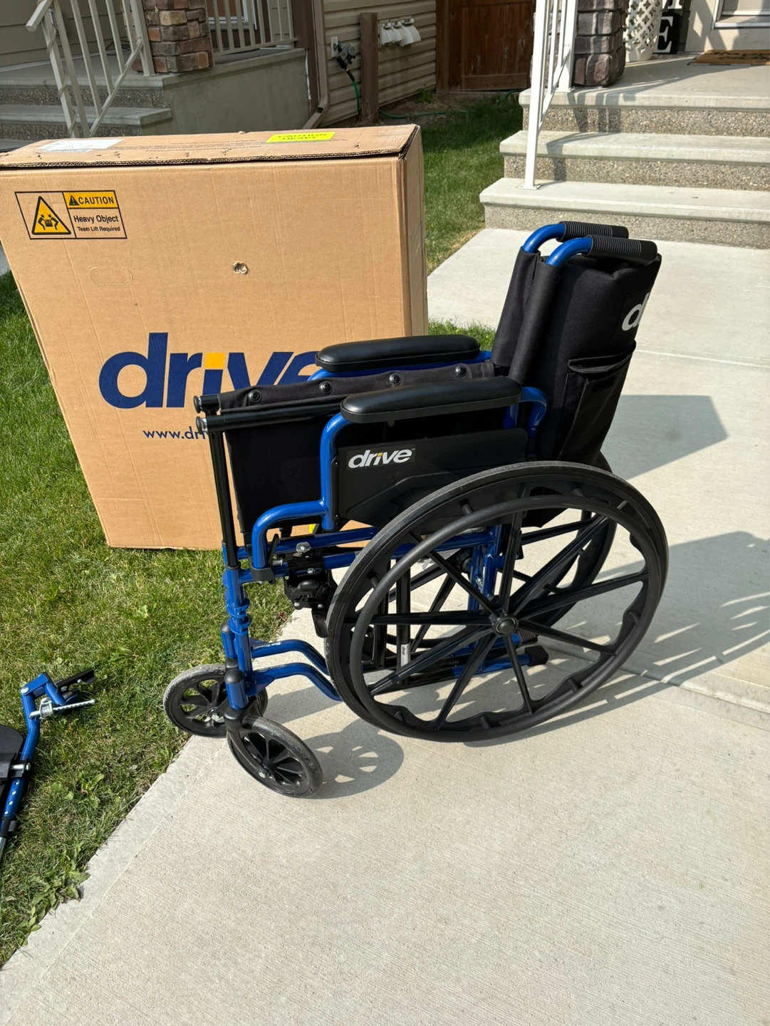 Drive Medical Blue Transport Wheelchair - photo 2