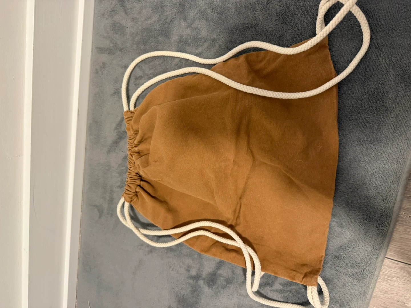 Brown Canvas Drawstring Bag with Poem - photo 4