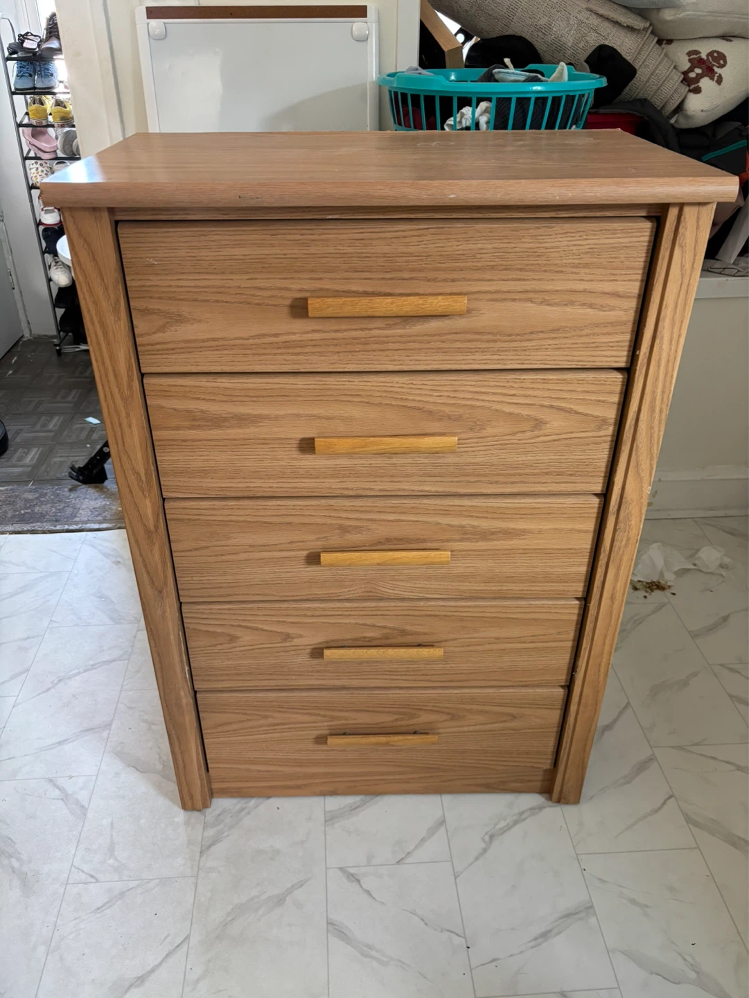 Wooden 5-Drawer Dresser - photo 4