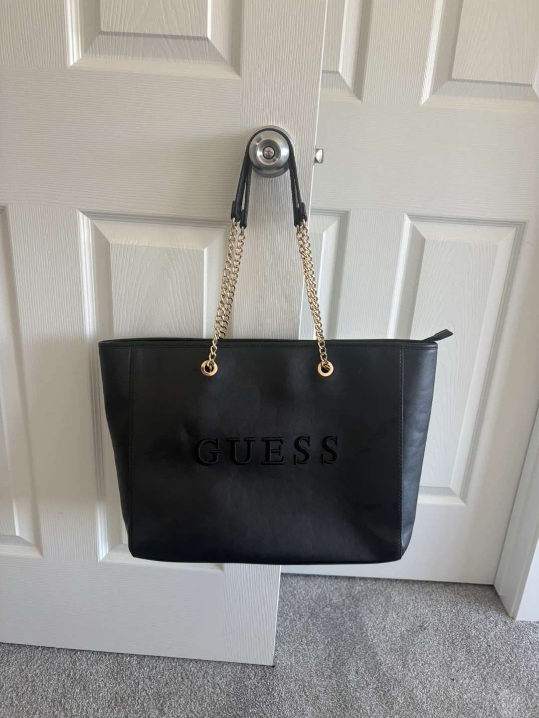 Black Guess Tote Bag