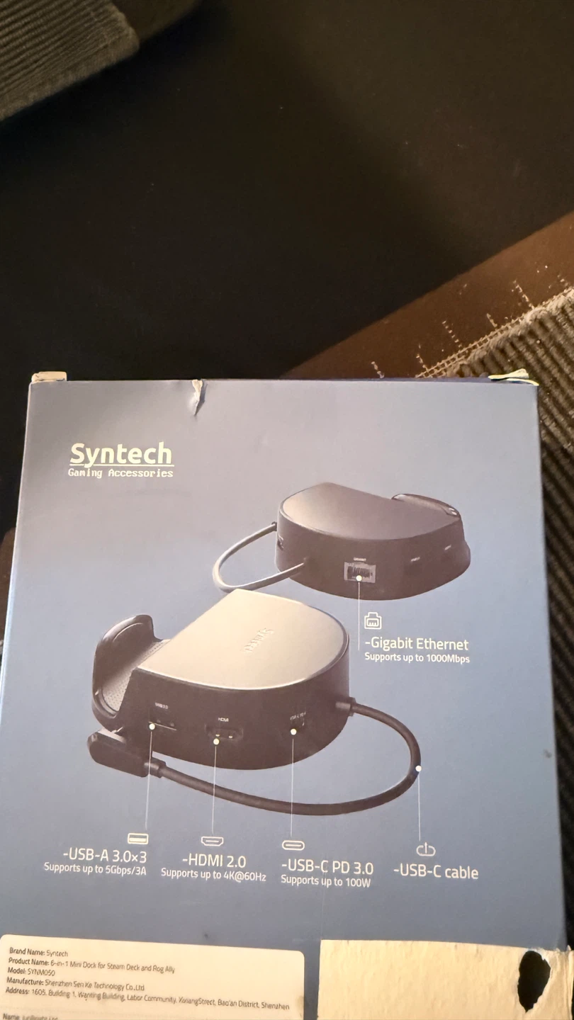 Syntech 6-in-1 Mini Dock for Steam Deck & ROG Ally