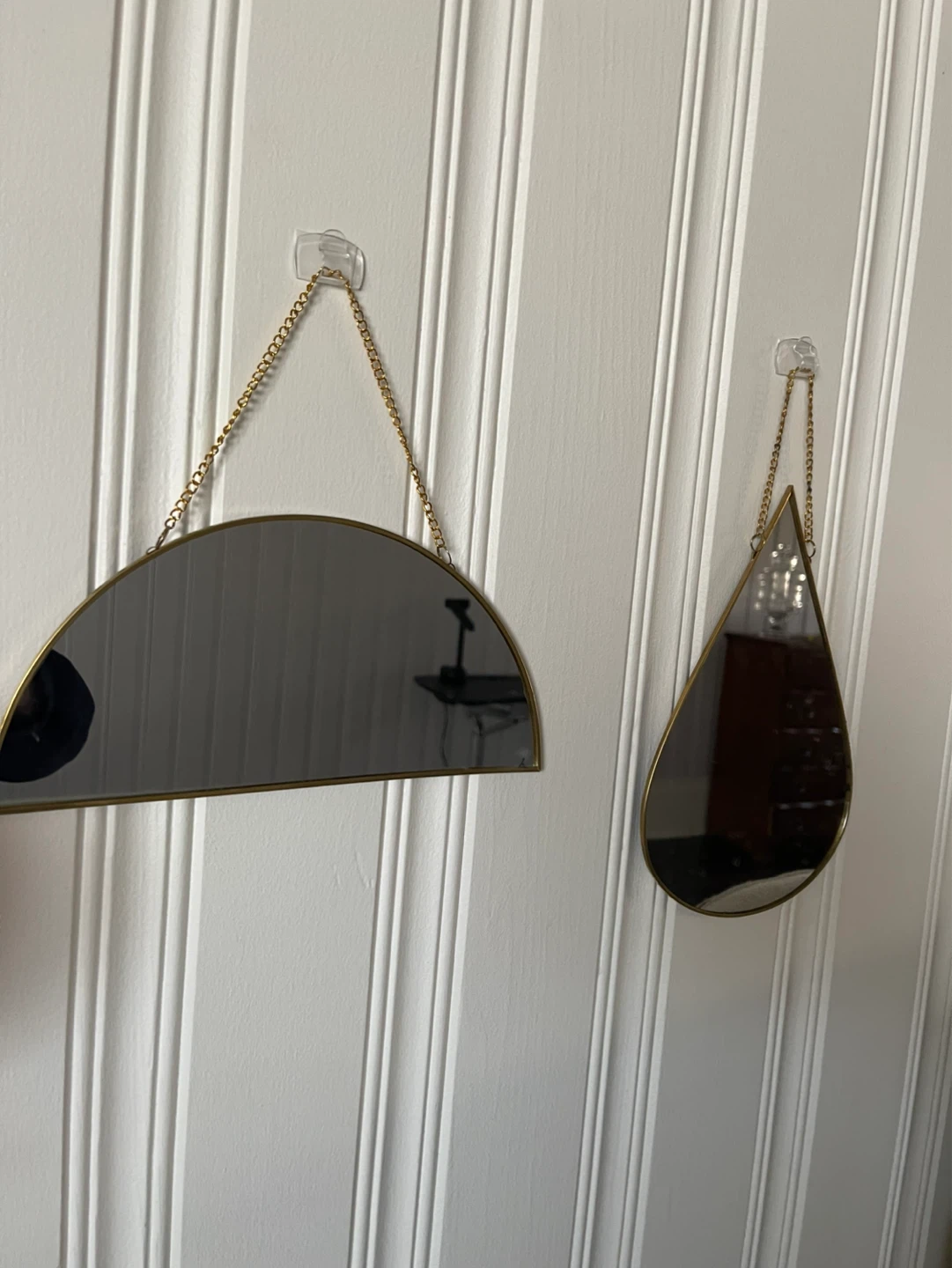 Decorative Hanging Mirrors - Set of 2 (Arch & Teardrop)