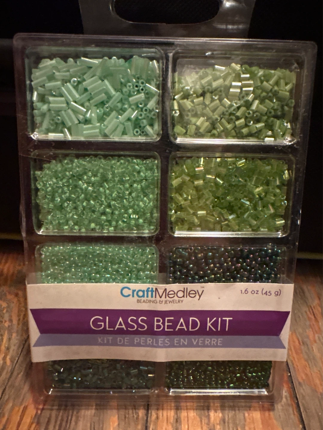 CraftMedley Glass Bead Kit - Green Tones