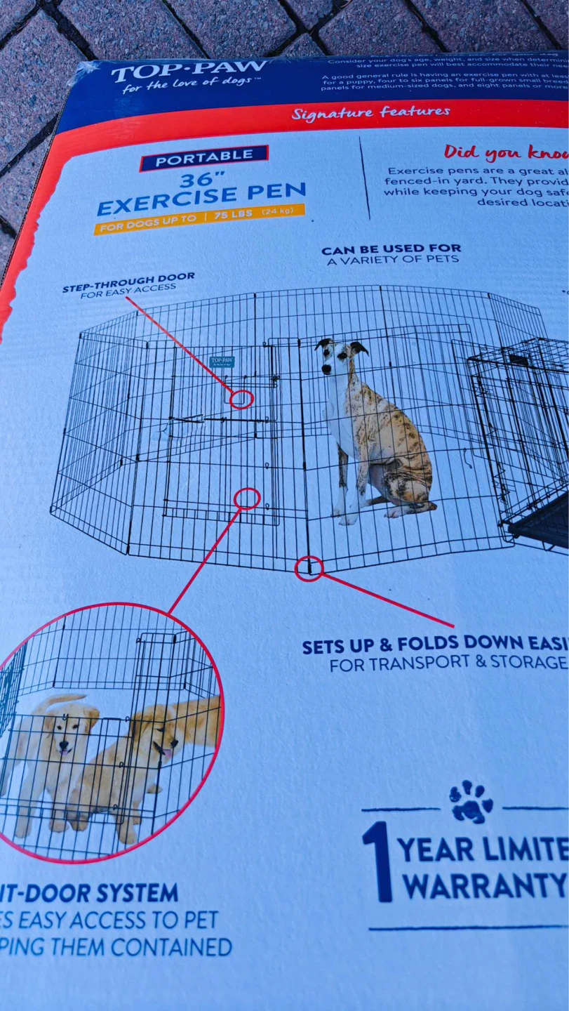 Top-Paw 36" Portable Exercise Pen - photo 2