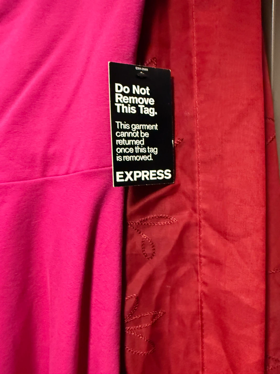 EXPRESS Pink Strapless Fit & Flare Dress - photo 5