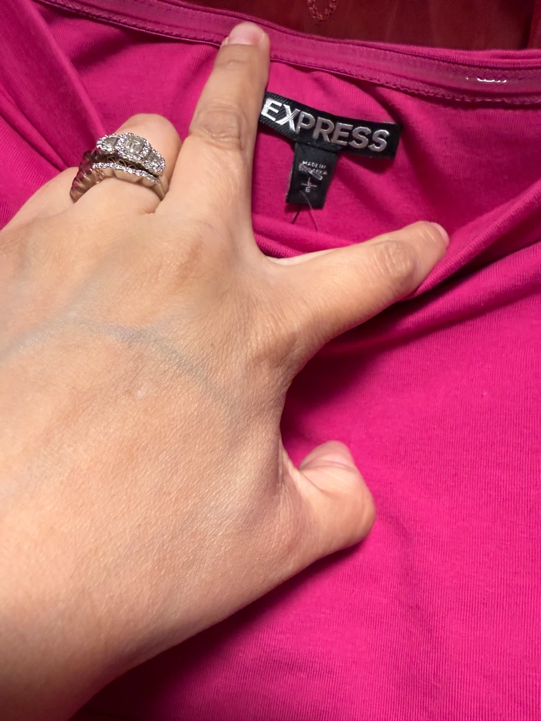 EXPRESS Pink Strapless Fit & Flare Dress - photo 4