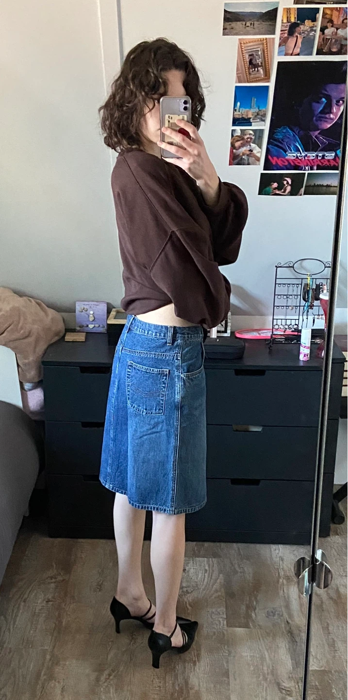 Denim Midi Skirt | Size M / EU38 - photo 2