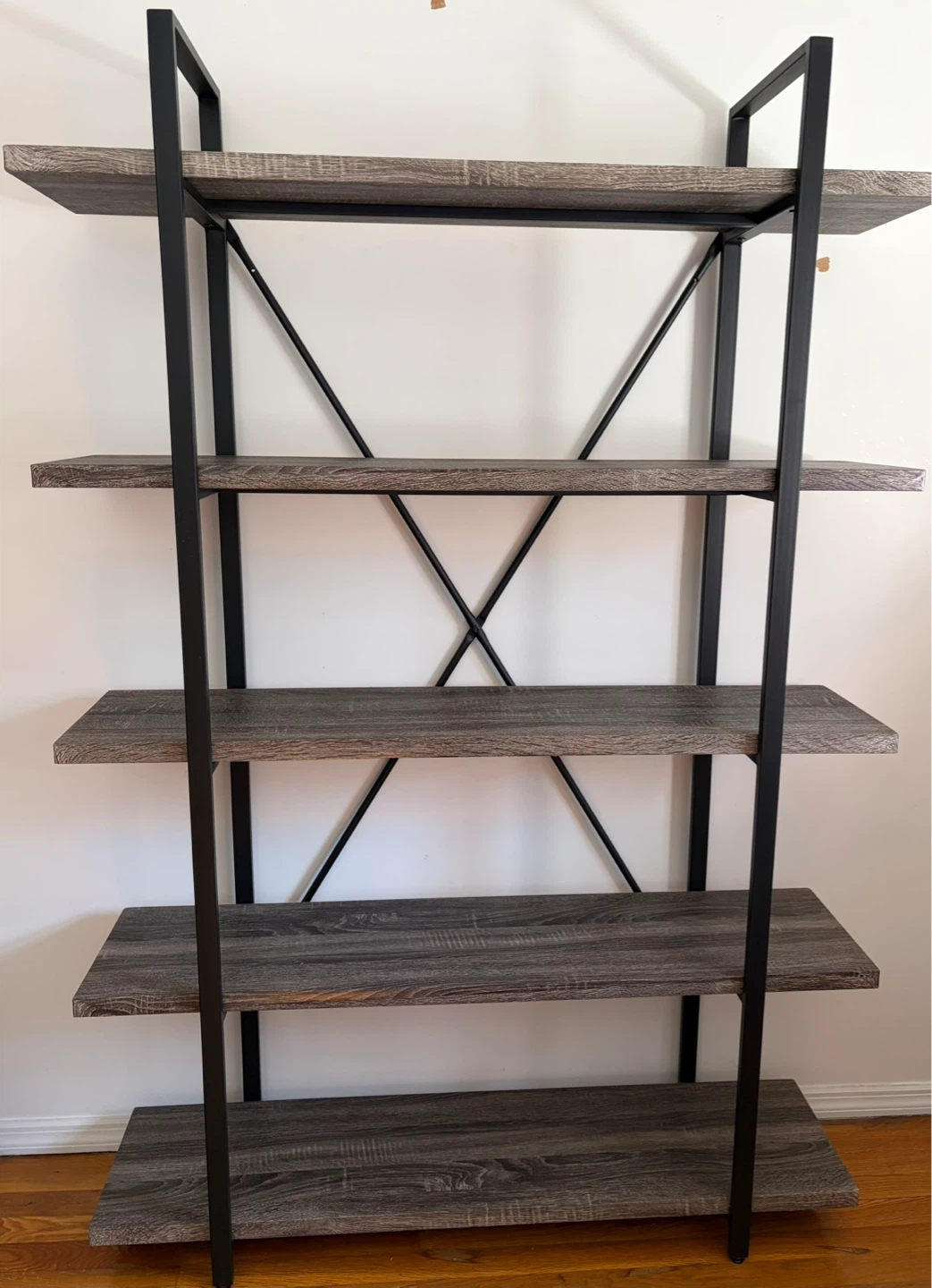 HSH 5-Shelf Industrial Vintage Bookshelf