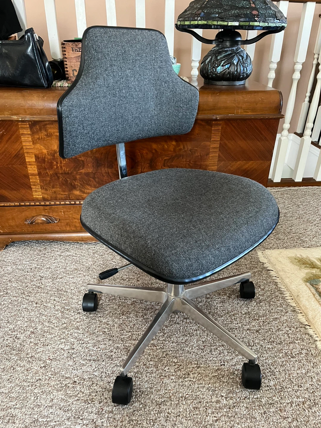 Vintage chrome office chair - photo 3