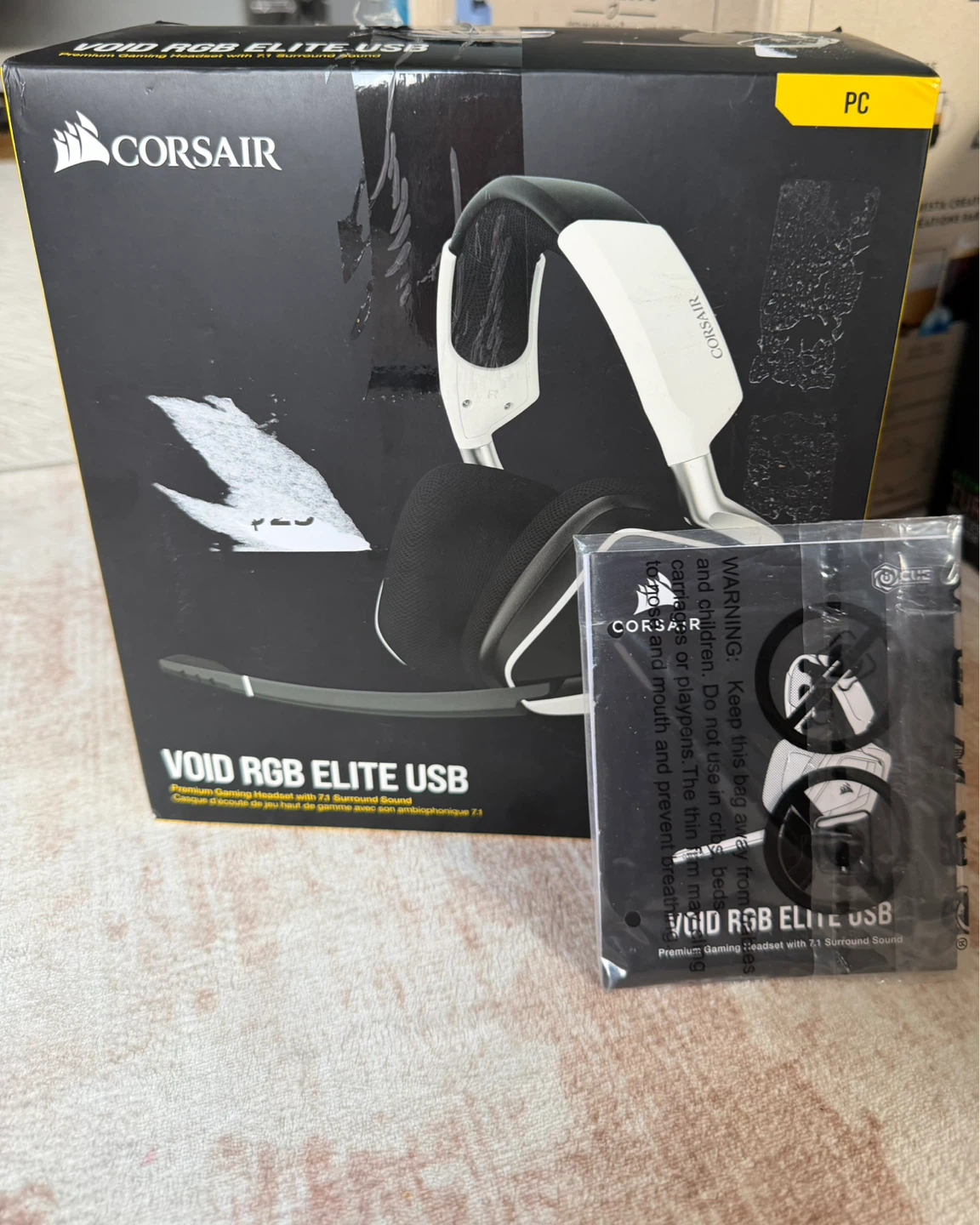 Corsair Void Elite RGB USB Gaming Headset - White - photo 2