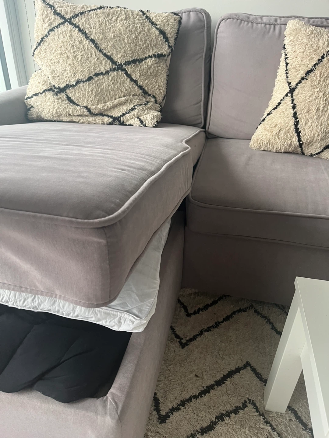 Grey Sectional Sofa bed with Storage - photo 3