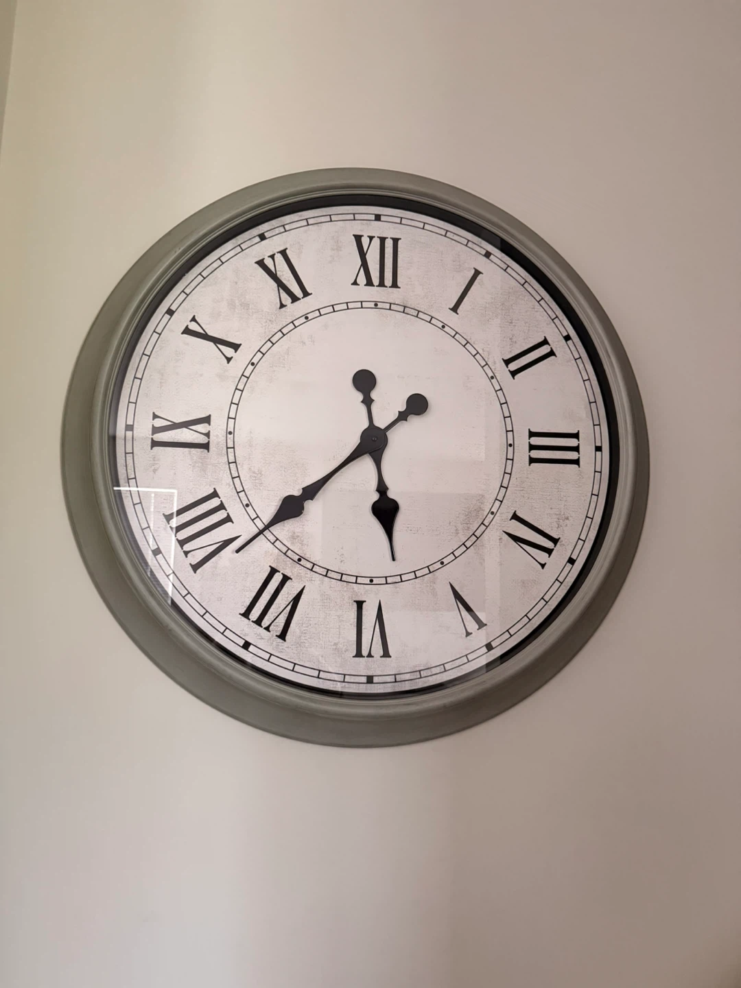 30 inch Grey Roman Numeral Wall Clock - photo 2