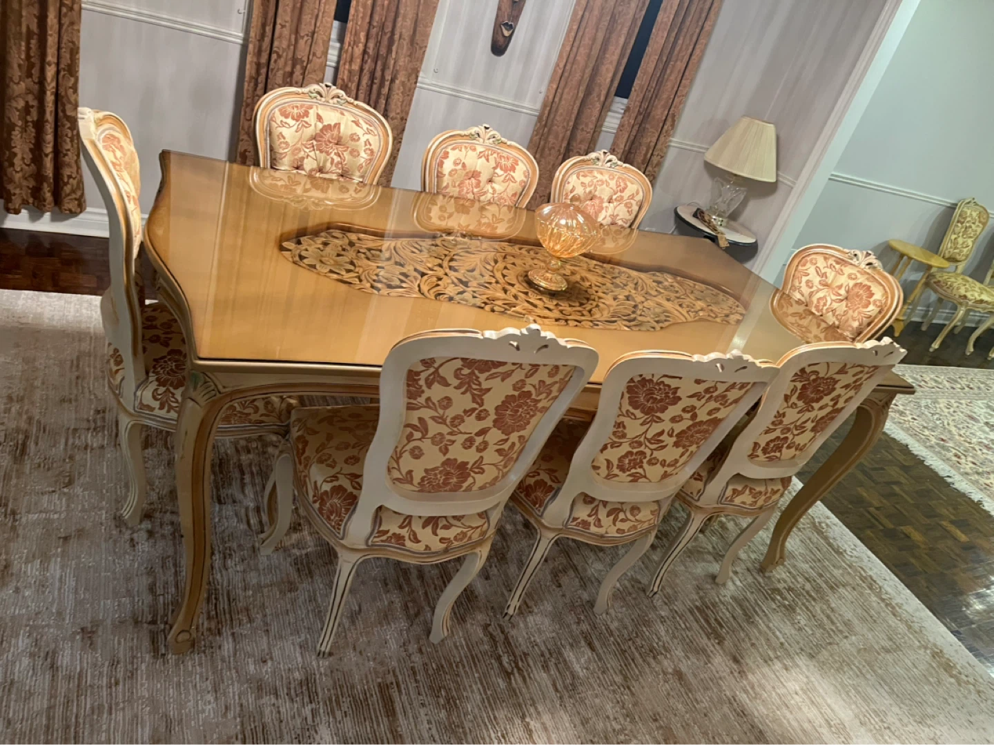 Vintage Ornate Dining Set and Living Room Furniture