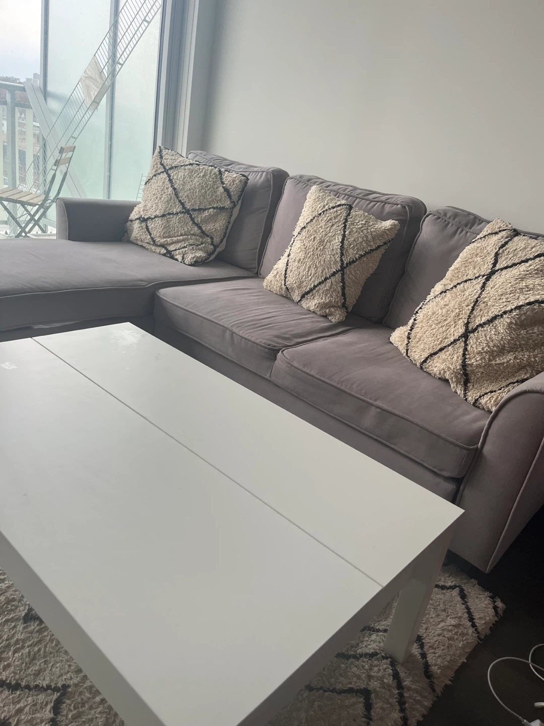 Grey Sectional Sofa bed with Storage - photo 4