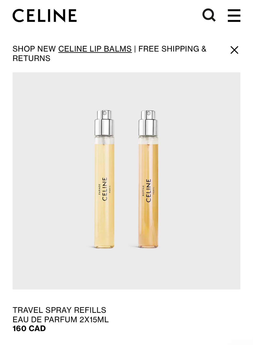 Celine Reptile Eau de Parfum Travel Spray 15ml x 2 (30ml) - photo 2