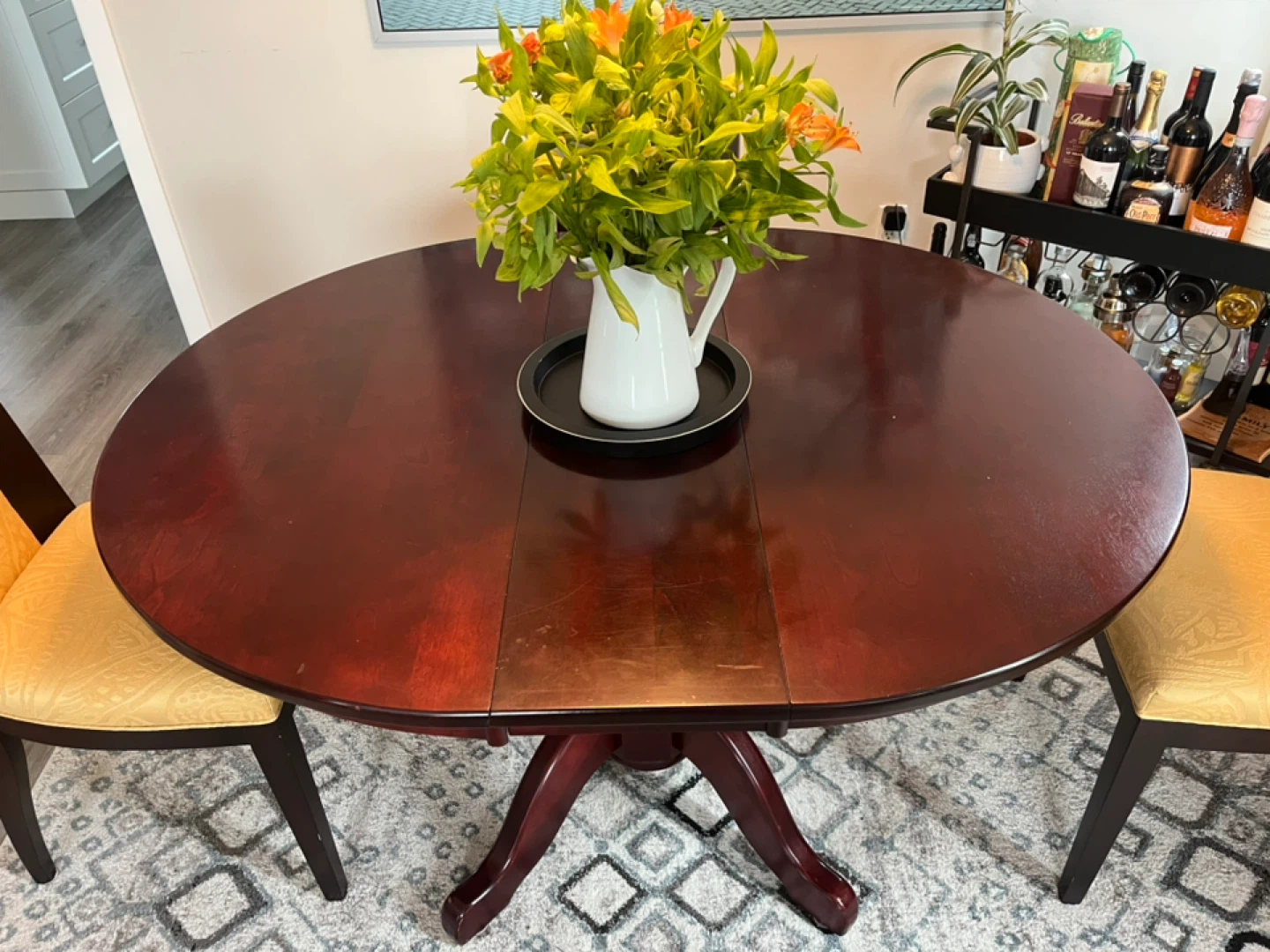 Expandable Dining Table - Cherry Finish - photo 2