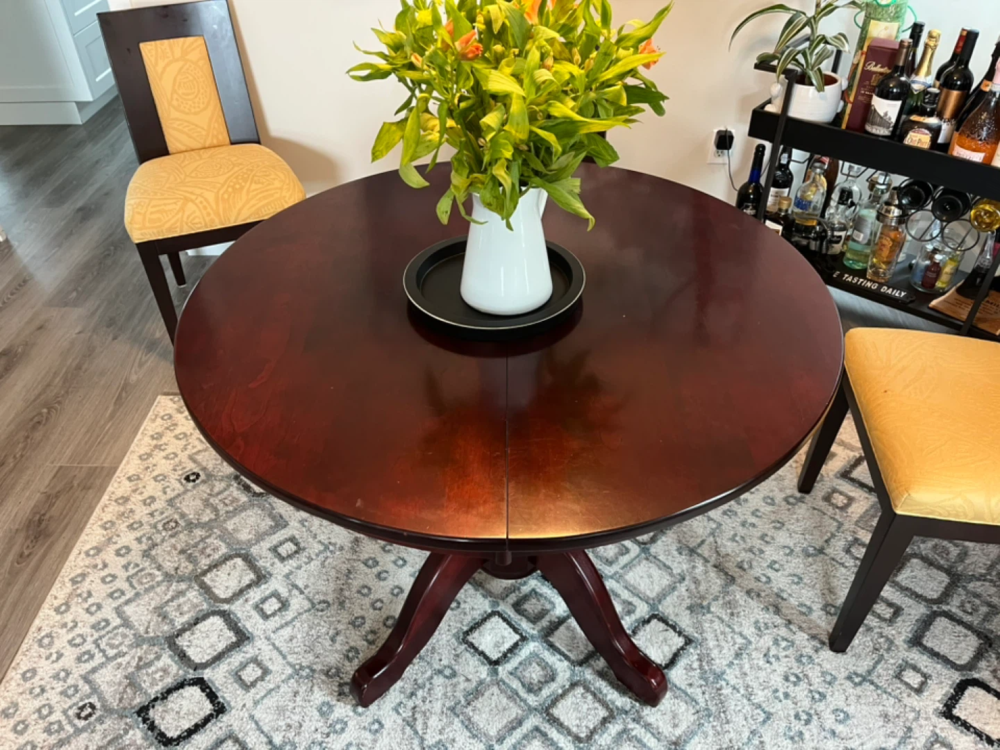 Expandable Dining Table - Cherry Finish