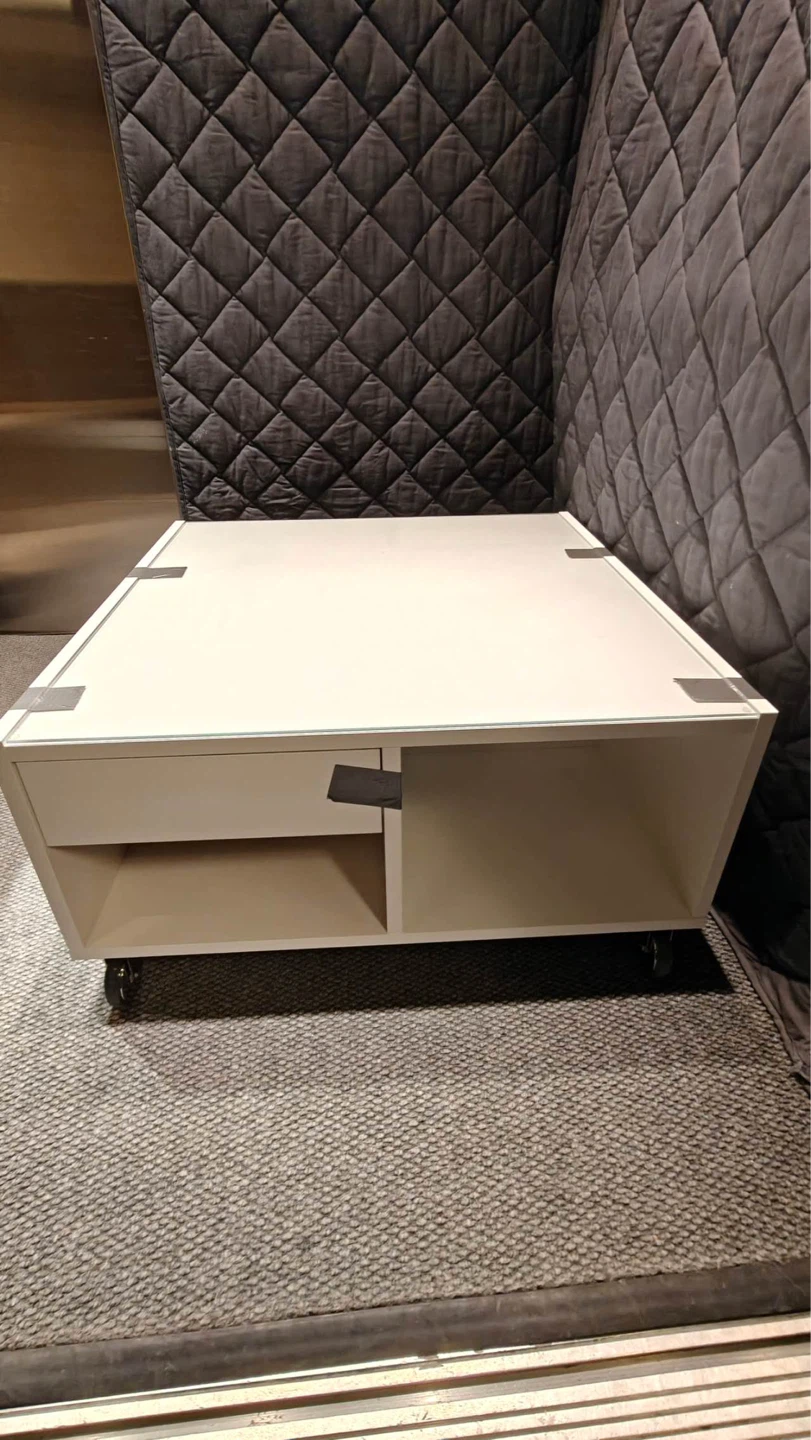 White coffee table with storage - photo 2