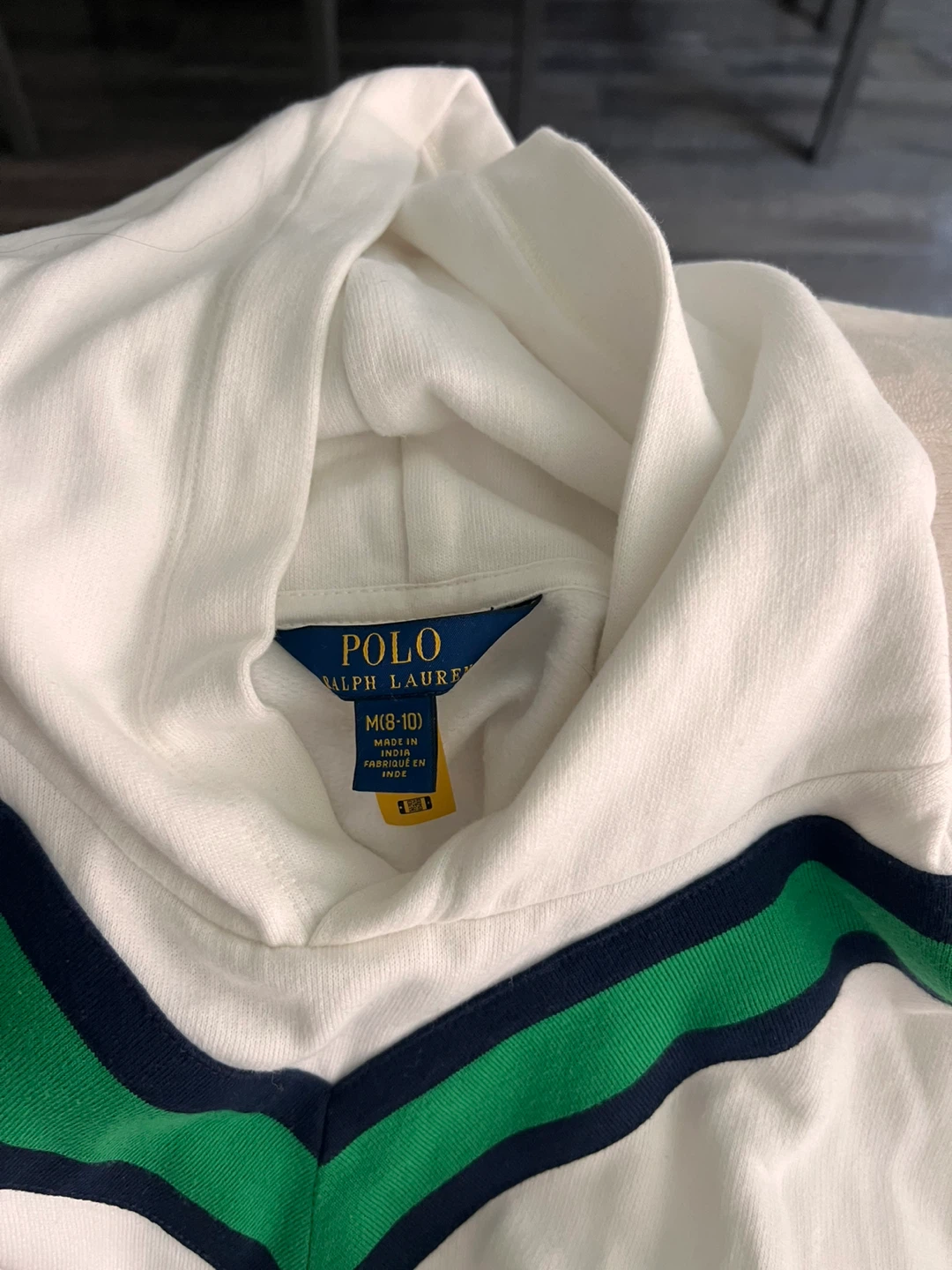 Polo Ralph Lauren White Hoodie Size M (8-10) - photo 2