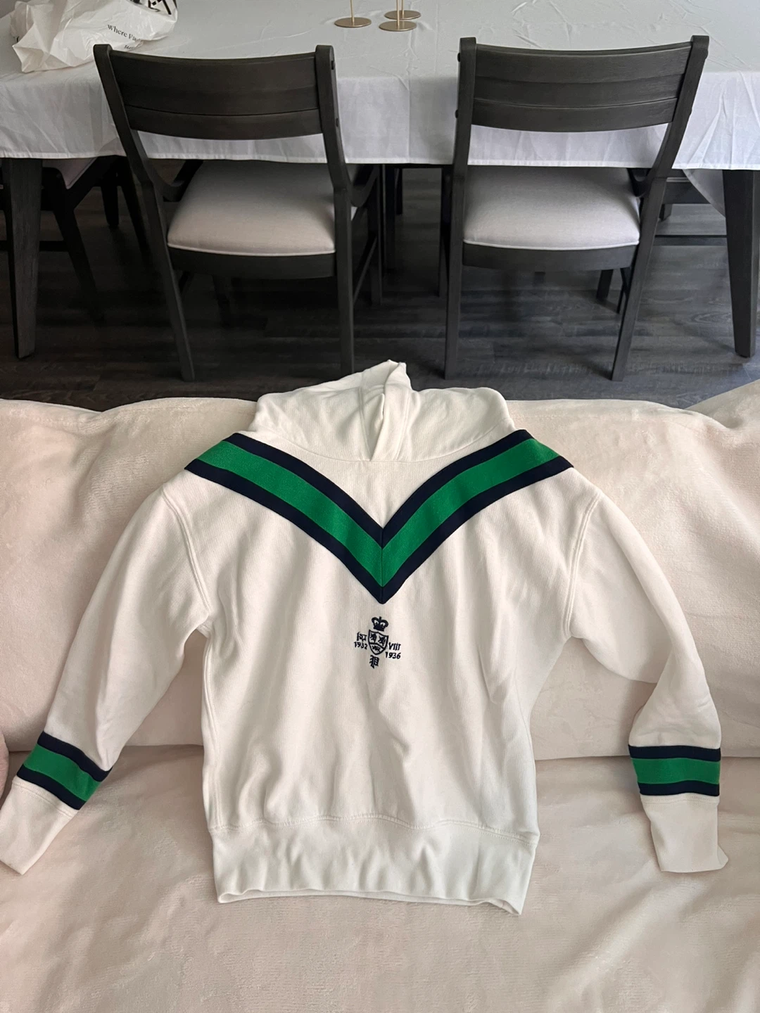 Polo Ralph Lauren White Hoodie Size M (8-10)