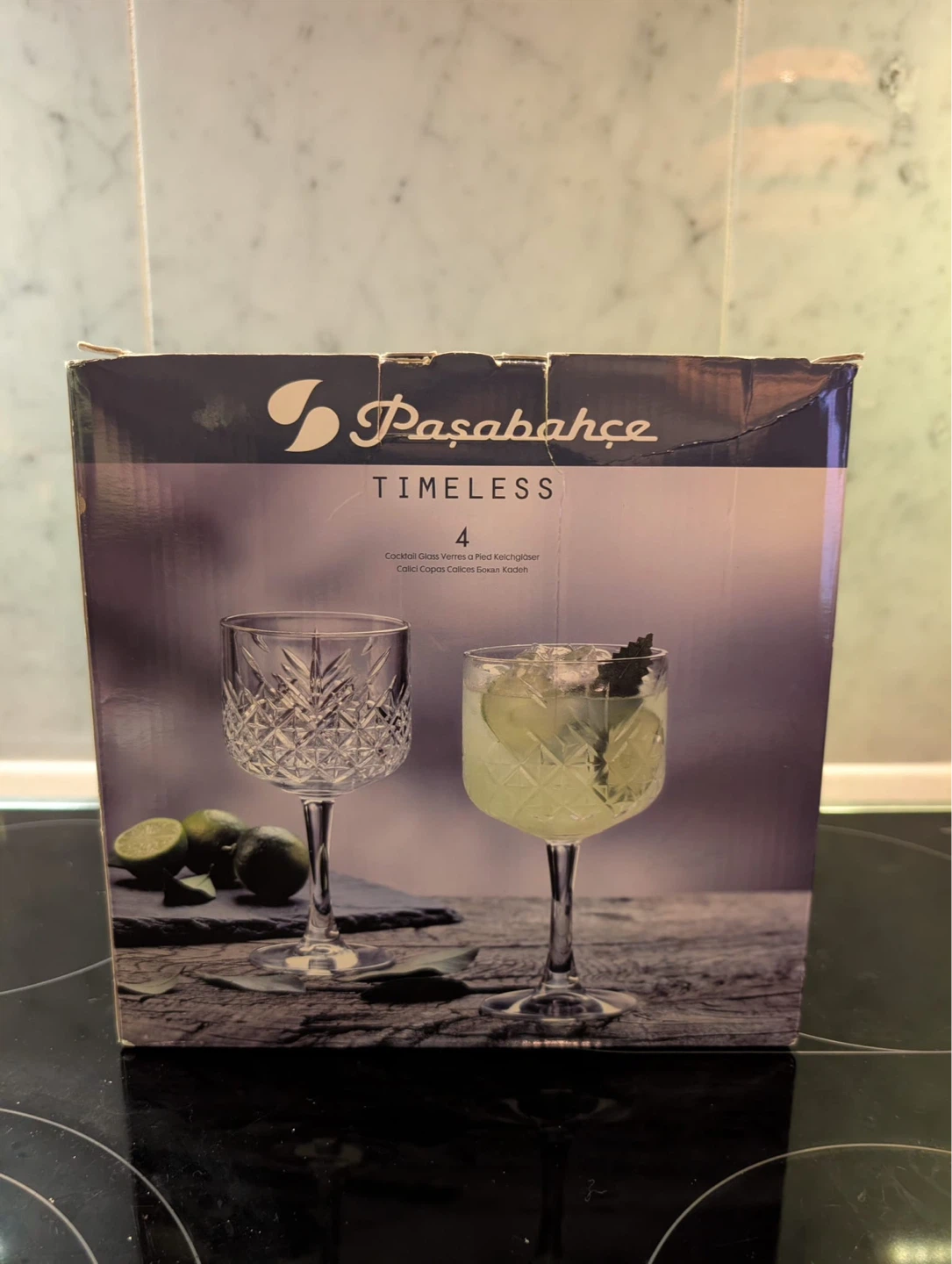 Pasabahce Crystal Coupe Glasses Set of 4 - photo 3