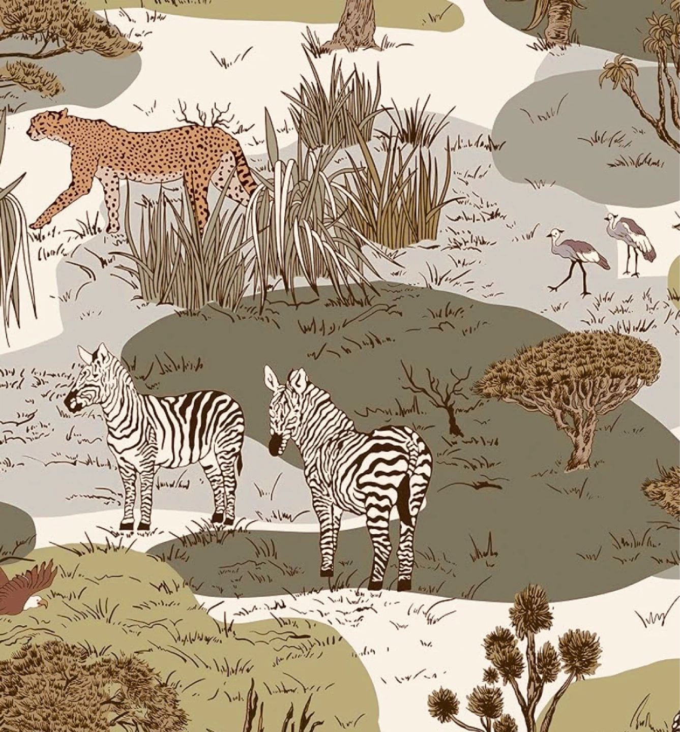 Animals print large wallpaper peel & stick rolls - photo 2