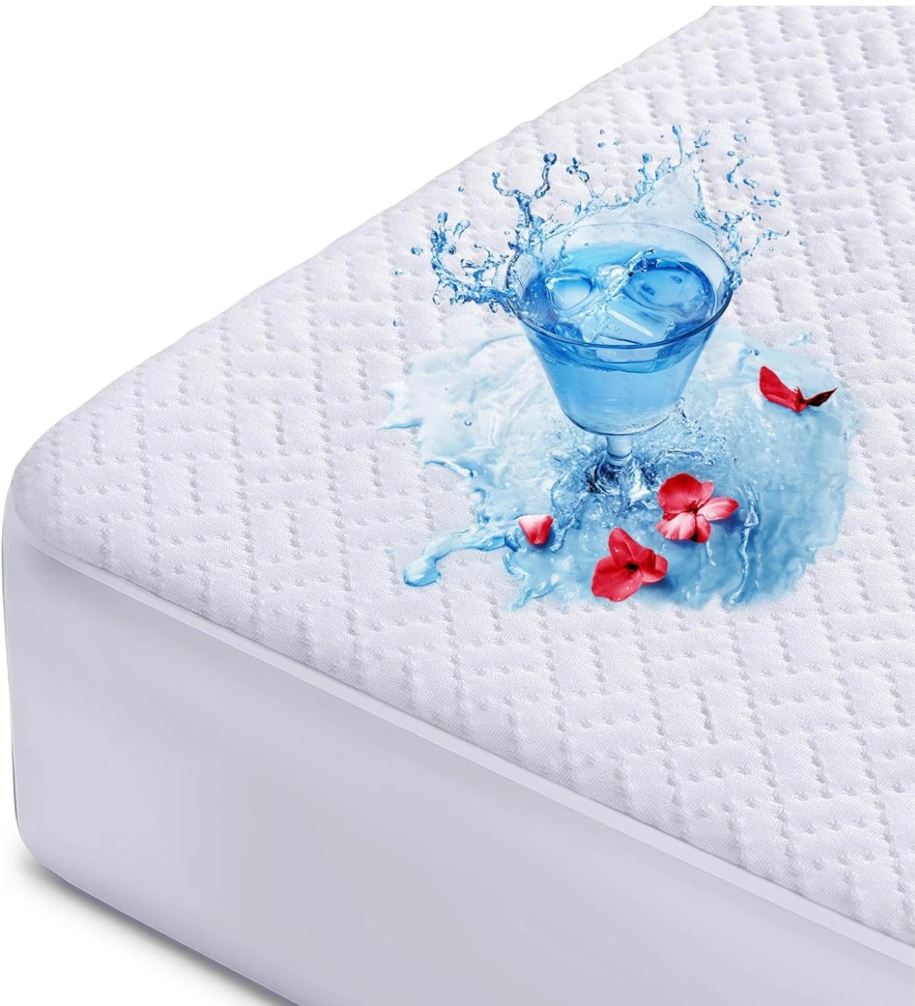 100% Waterproof Mattress Protector, Mattress Cover 3D Air Fabric