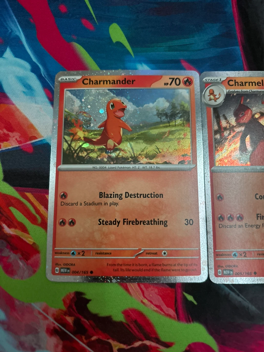 Pokemon Charmander, Charmeleon, and Charizard EX Cards - photo 2