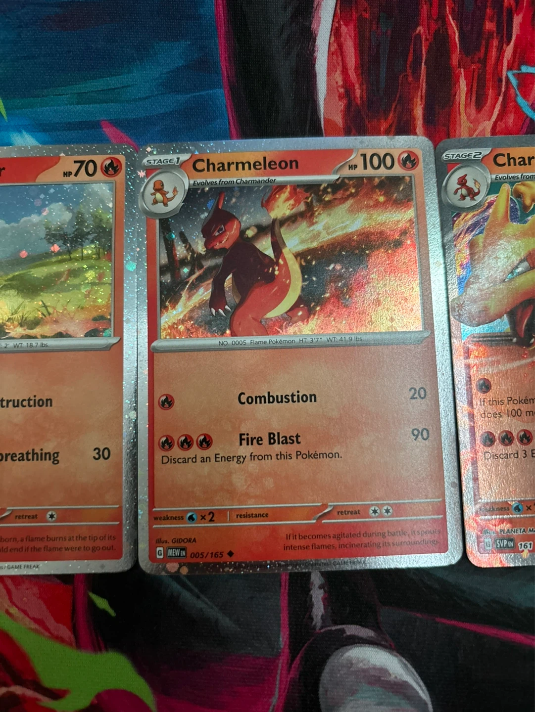 Pokemon Charmander, Charmeleon, and Charizard EX Cards - photo 3