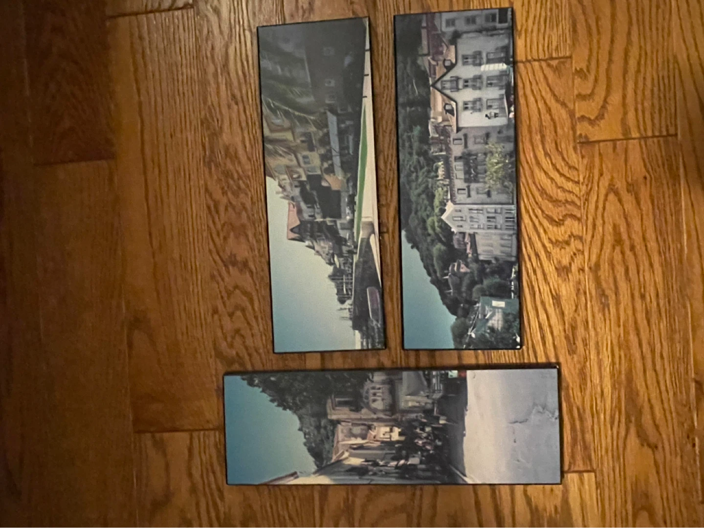Set of 3 Panoramic Cityscape Art Prints